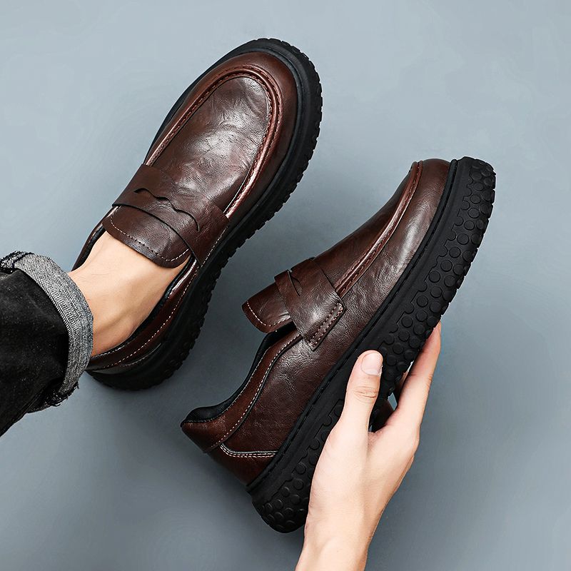 Men'S Shoes Increase Height - 2026 New Men's Loafers Soft Leather