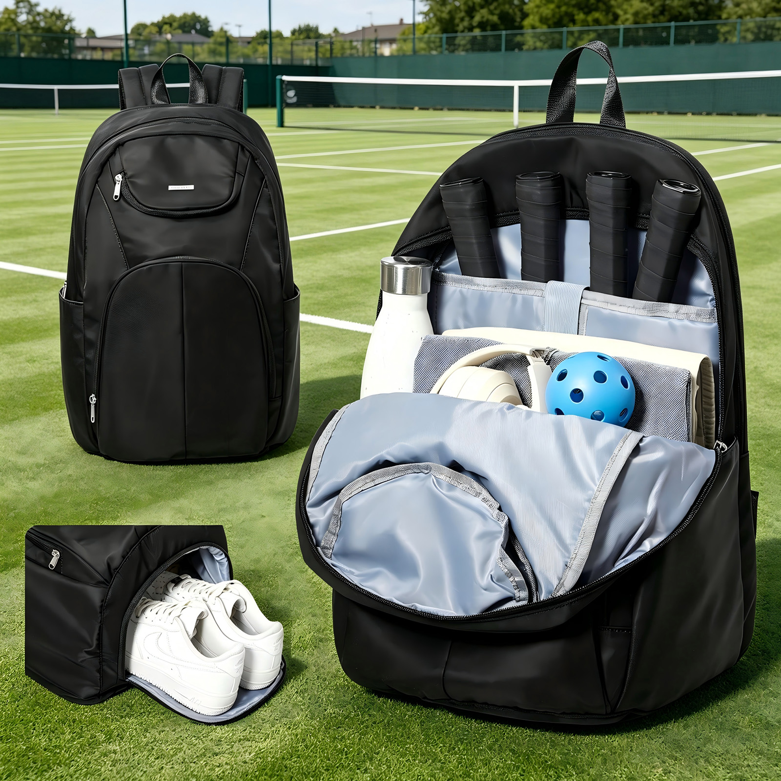 Men'S Shoes To Women'S - Tennis Bag Tennis Backpack 2 Rackets