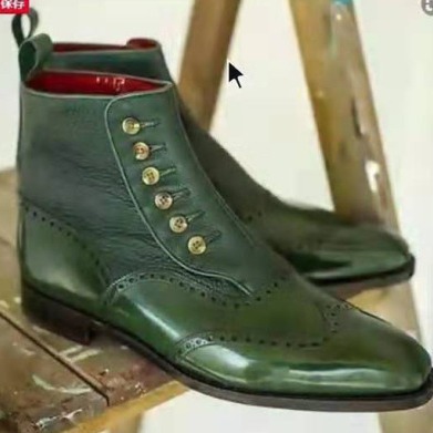 Men'S Shoes Popular - Men's Leather Suede Chelsea Boots Side