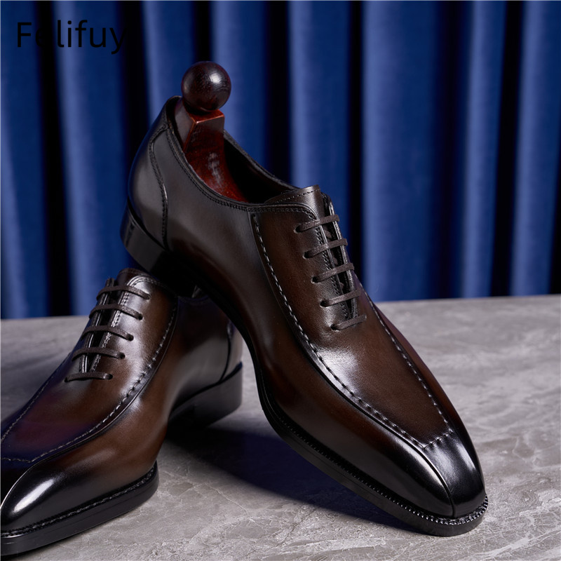 Monk Strap Shoe - Retro Mens Genuine Leather Oxfords Shoes