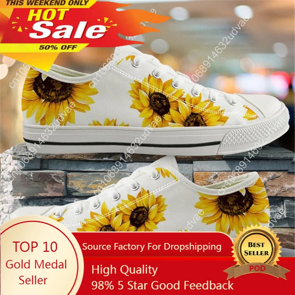 Men'S Shoes Yellow And Black - Sneakers For Woman Beautiful Yellow Flower