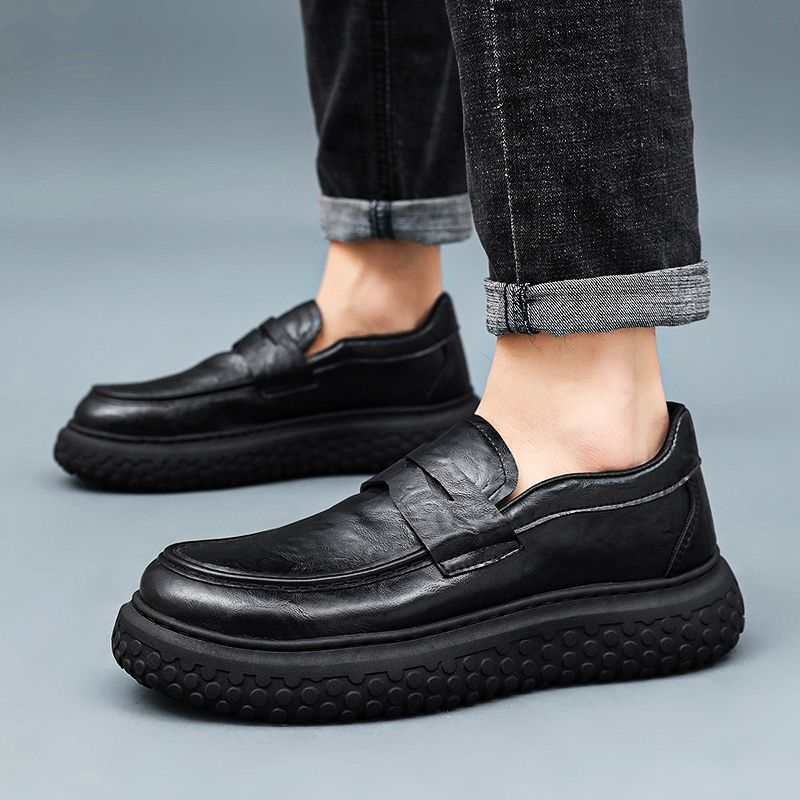 2026 New Men's Loafers Soft Le - Men'S Shoes Increase Height ulasan dan harga
