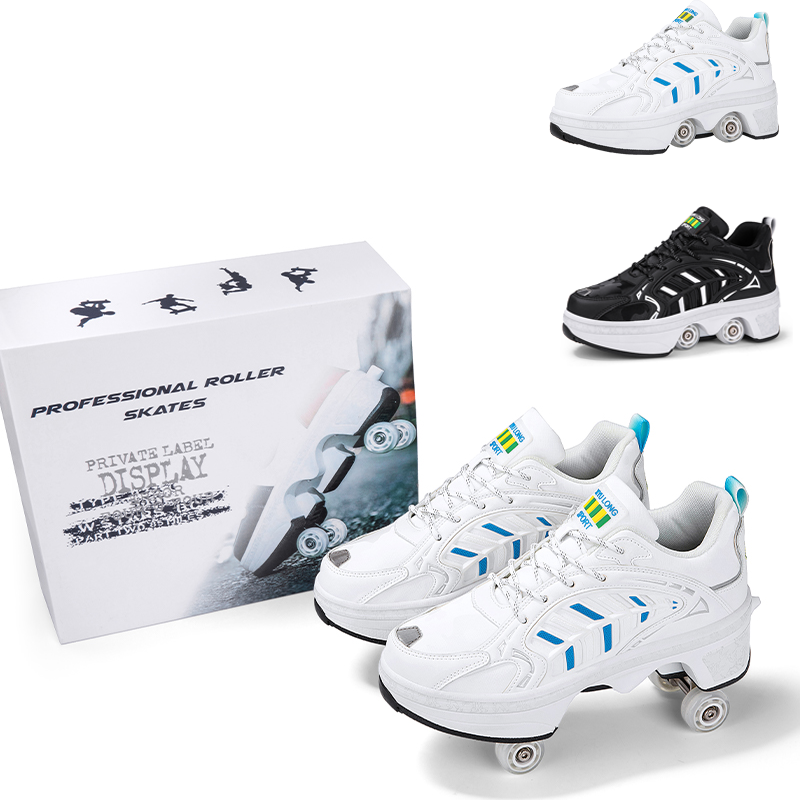 4 Wheels Retractable Roller Sk - Men'S Shoes To Women'S ulasan dan harga