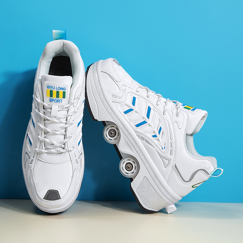 4 Wheels Retractable Roller Sk - Men'S Shoes To Women'S ulasan dan harga