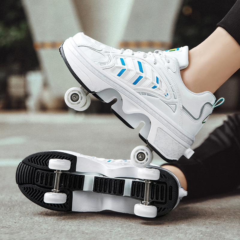 4 Wheels Retractable Roller Sk - Men'S Shoes To Women'S ulasan dan harga