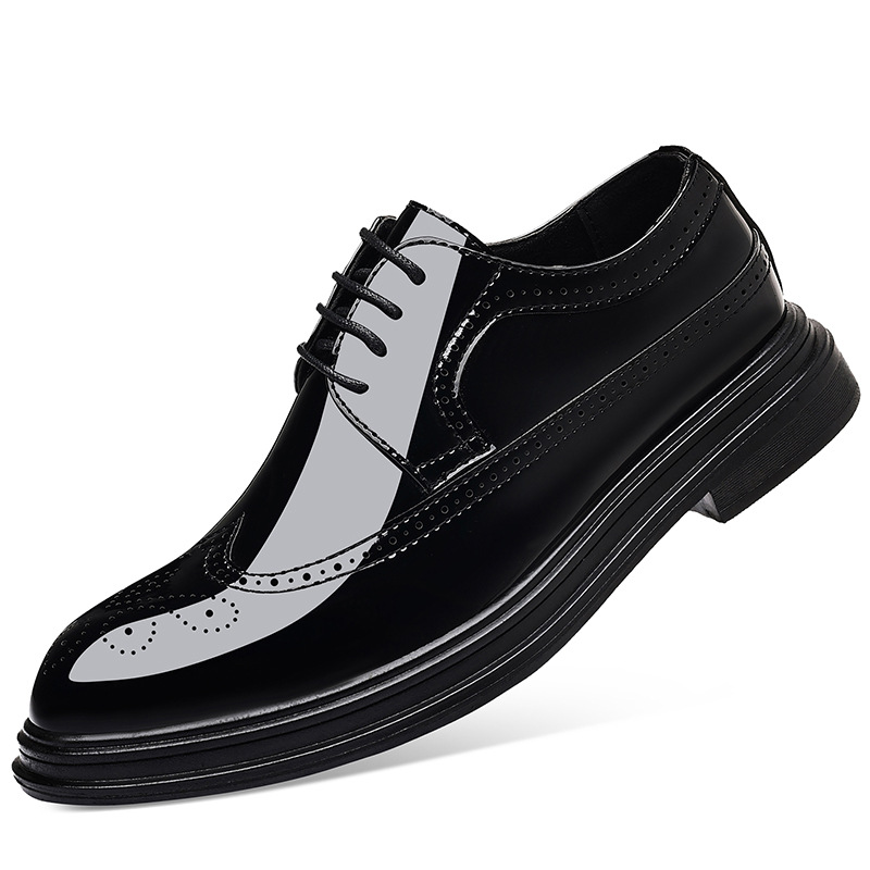 Men's Patent Leather Brogue Dr - Oxford Brogue Leather ulasan dan harga