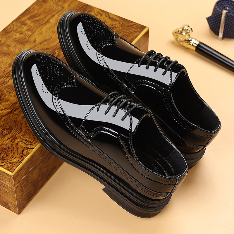 Men's Patent Leather Brogue Dr - Oxford Brogue Leather ulasan dan harga