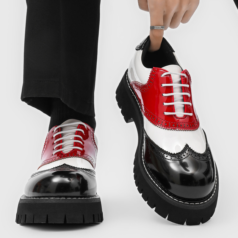 men's fashion hip hop rock pla - Oxford Brogue Leather ulasan dan harga