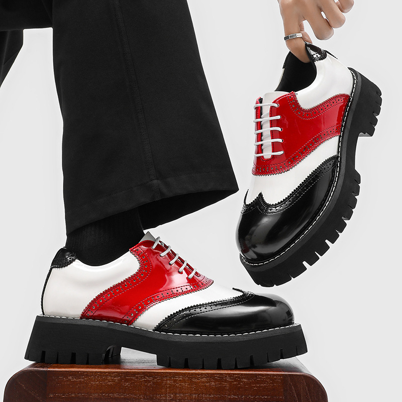 men's fashion hip hop rock pla - Oxford Brogue Leather ulasan dan harga