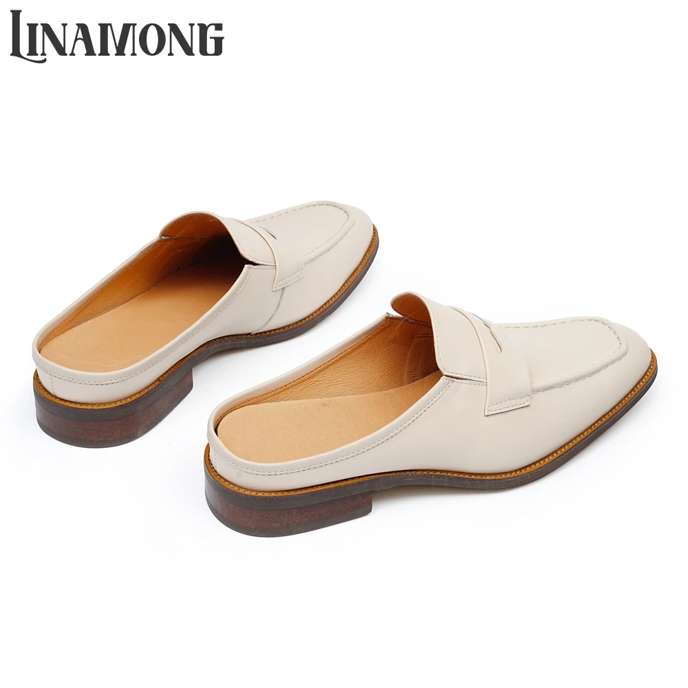 Beige Leather Loafer Slippers  - Men Shoes Elegant ulasan dan harga