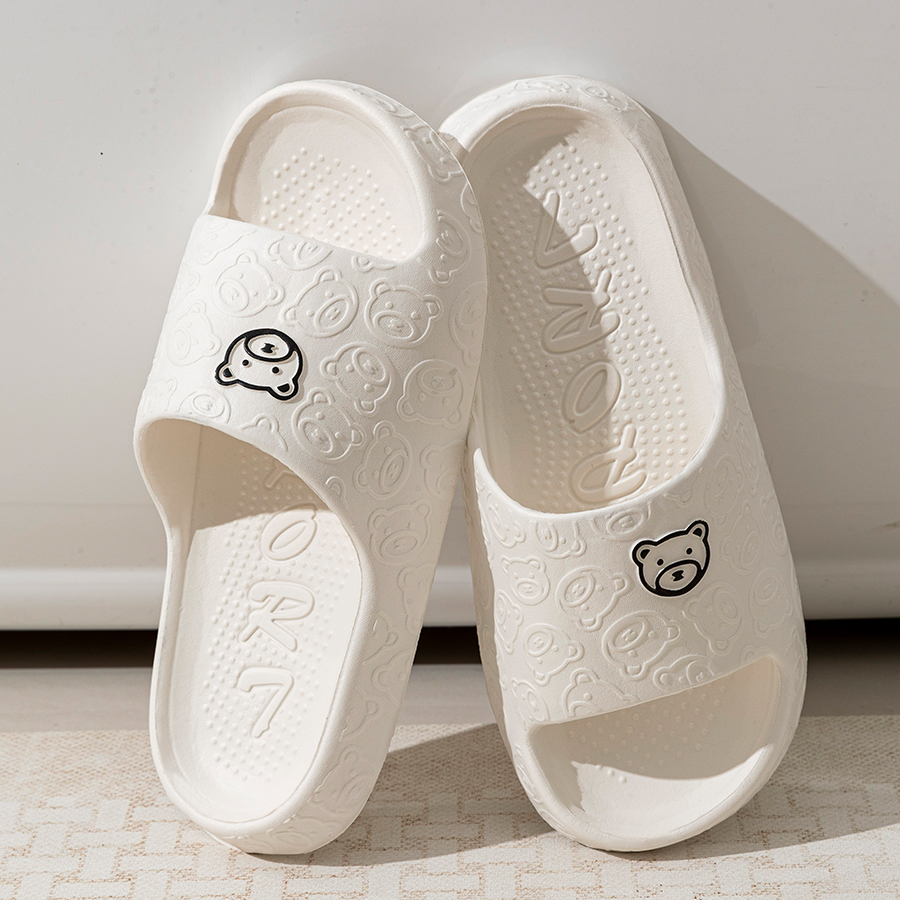 Printting Cute Bear Women Slip - Men'S Shoes To Women'S ulasan dan harga