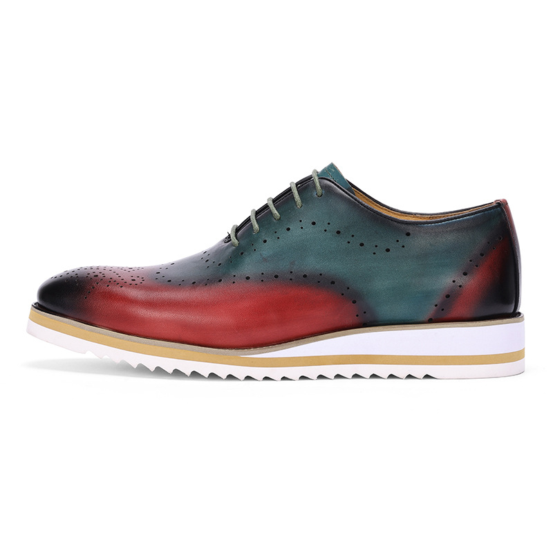 Luxury Men's Dress Shoes Genui - Oxford Brogue Leather ulasan dan harga