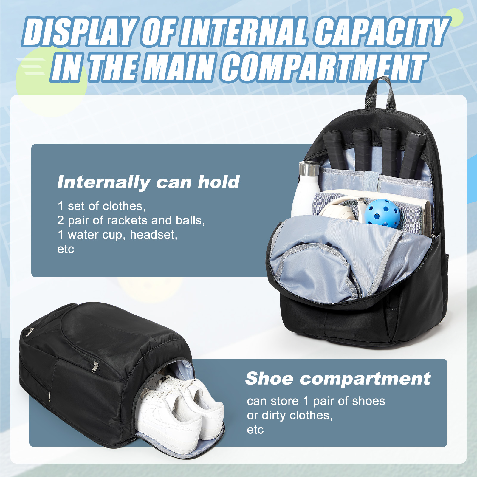 Tennis Bag Tennis Backpack 2 R - Men'S Shoes To Women'S ulasan dan harga