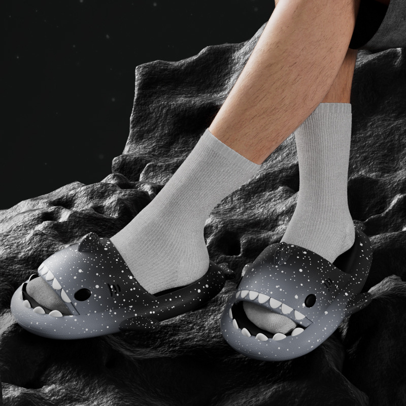 Cute Cartoon Shark Slippers Fo - Men'S Shoes To Women'S ulasan dan harga