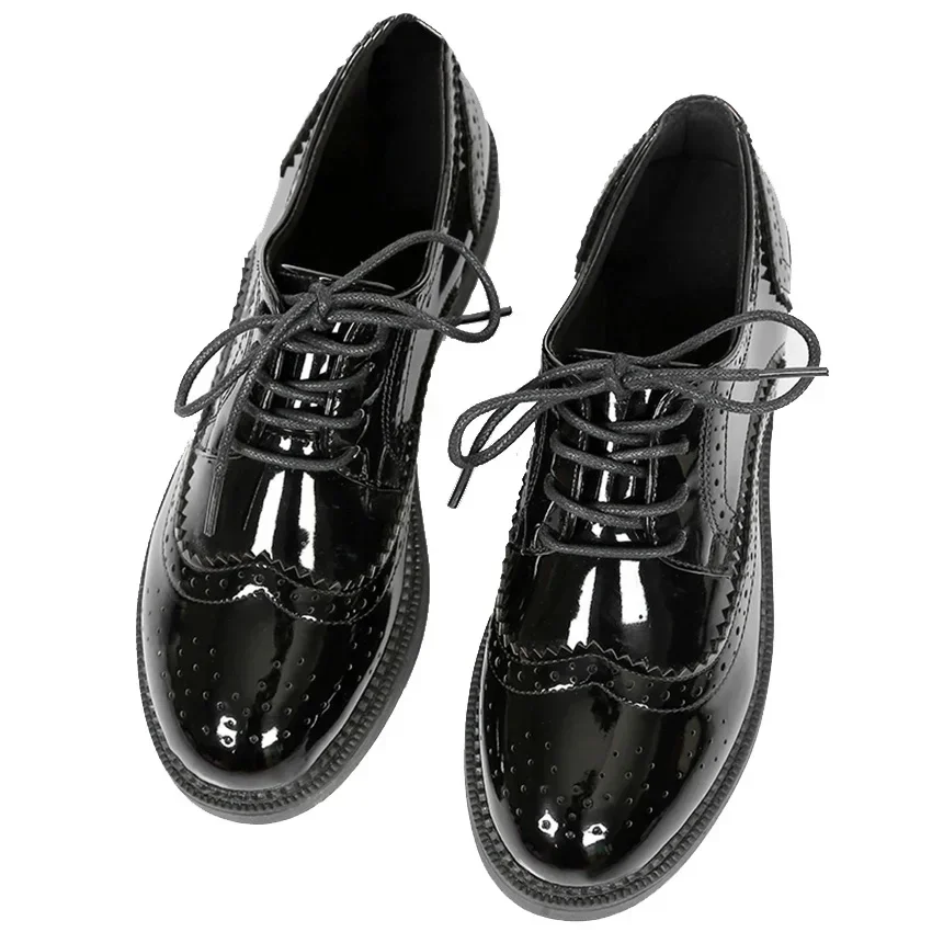 2025 Autumn Women Oxford Flats - Oxford Brogue Leather ulasan dan harga
