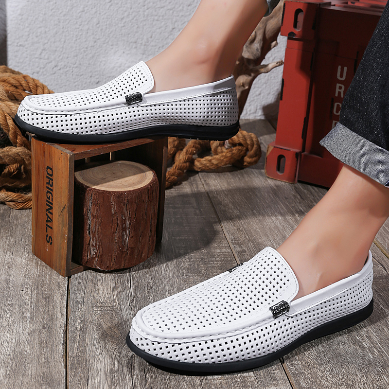2025 Summer Hollow Out Penny L - Boat Shoe Leather ulasan dan harga