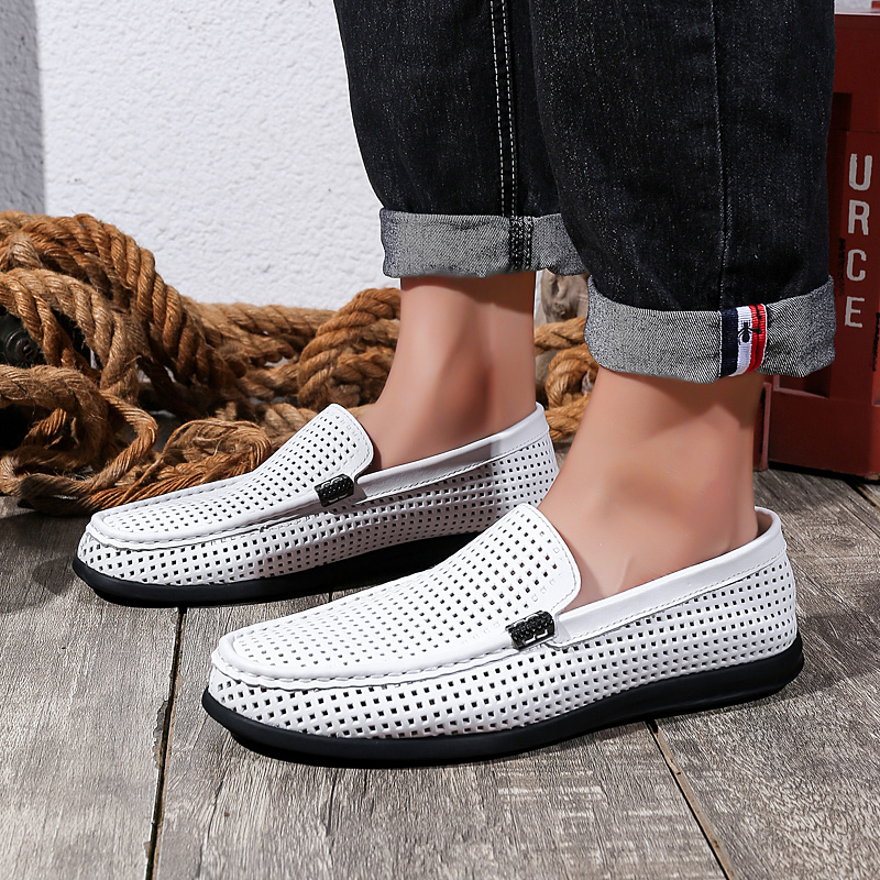 2025 Summer Hollow Out Penny L - Boat Shoe Leather ulasan dan harga