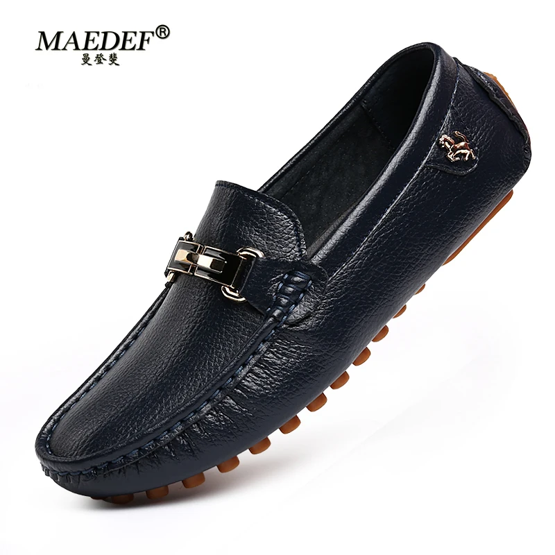 MAEDEF Men's Loafers 2024 Spri - Boat Shoe Leather ulasan dan harga