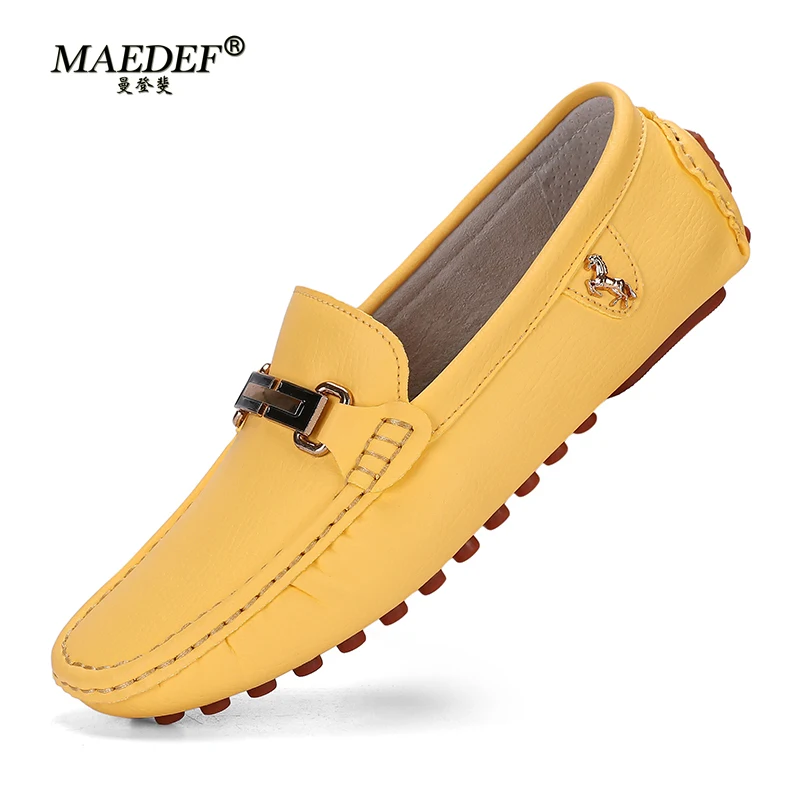 MAEDEF Men's Loafers 2024 Spri - Boat Shoe Leather ulasan dan harga