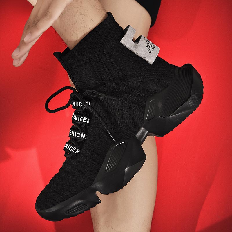 Plus Size Hightop High-soled M - Men'S Shoes Half Cut ulasan dan harga