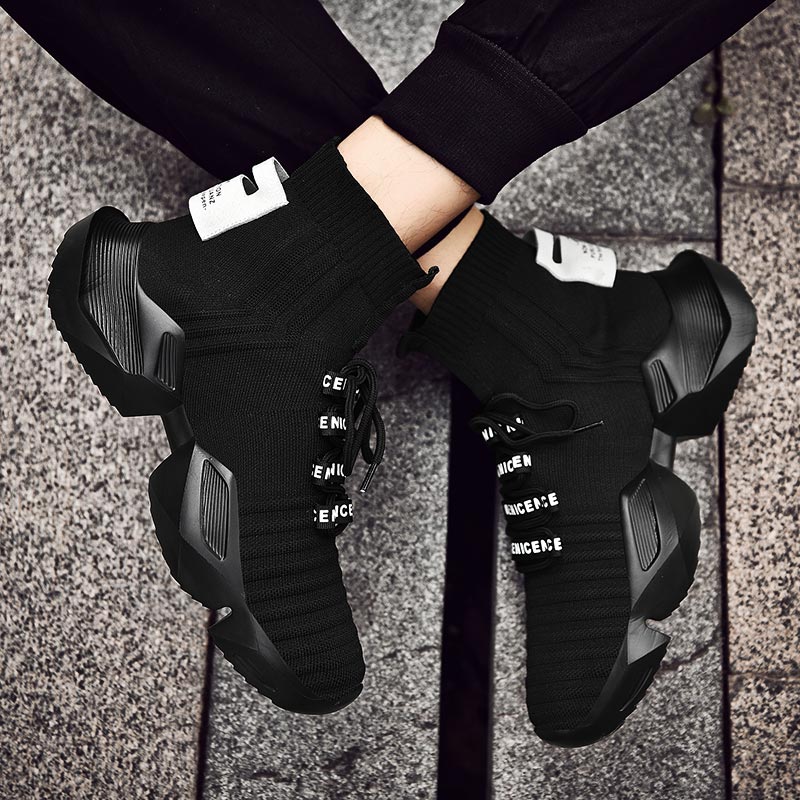 Plus Size Hightop High-soled M - Men'S Shoes Half Cut ulasan dan harga