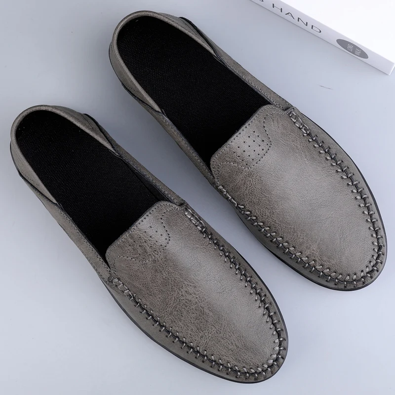 Men's Genuine Leather Loafers  - Boat Shoe Leather ulasan dan harga