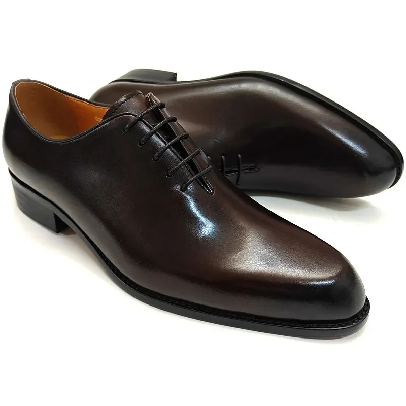 Successful Men's Leather Shoes - Oxford Brogue Leather ulasan dan harga