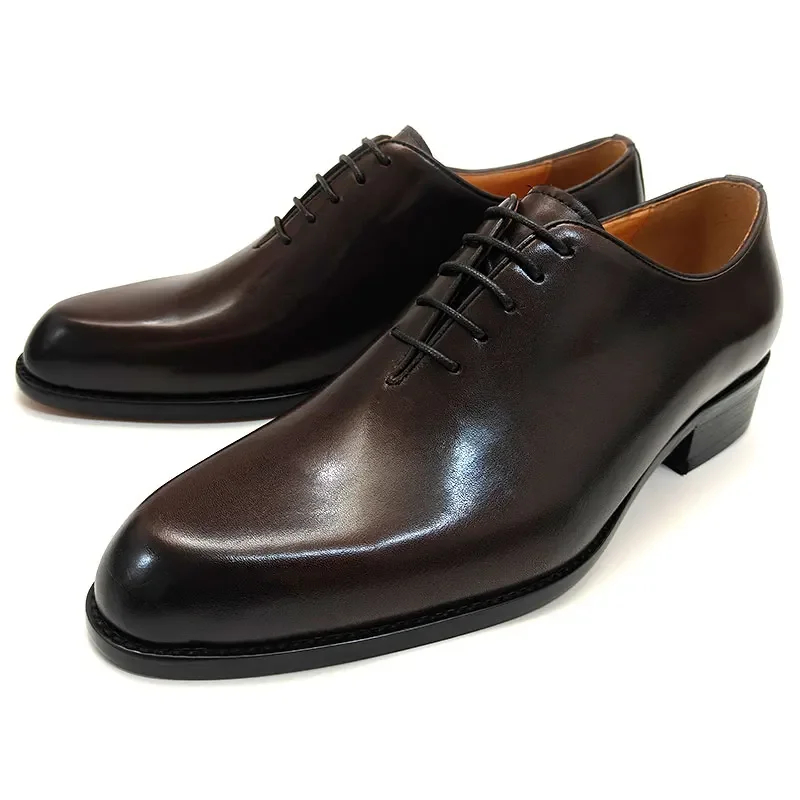 Successful Men's Leather Shoes - Oxford Brogue Leather ulasan dan harga