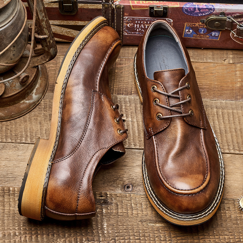 Genuine Leather Brogue Shoes L - Oxford Brogue Leather ulasan dan harga