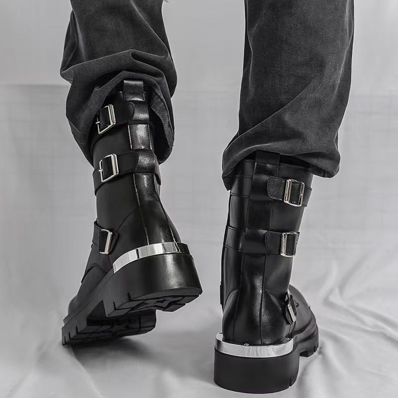 High Quality Men's Ankle Boots - Men Shoes Elegant ulasan dan harga