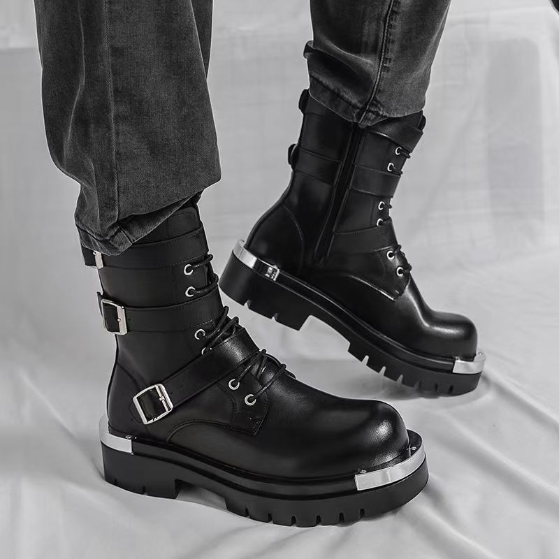 High Quality Men's Ankle Boots - Men Shoes Elegant ulasan dan harga