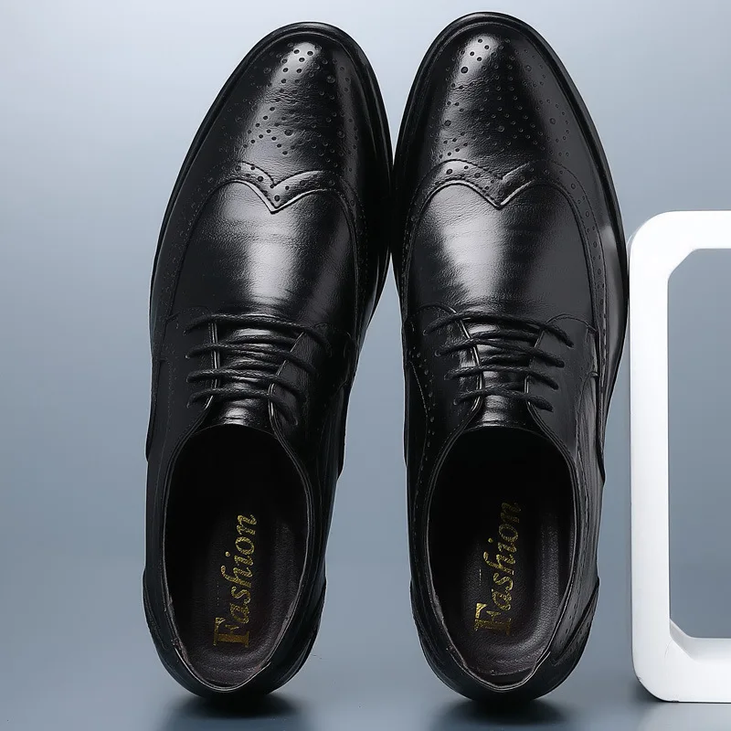 Oxford Shoes Genuine Calfskin  - Oxford Brogue Leather ulasan dan harga