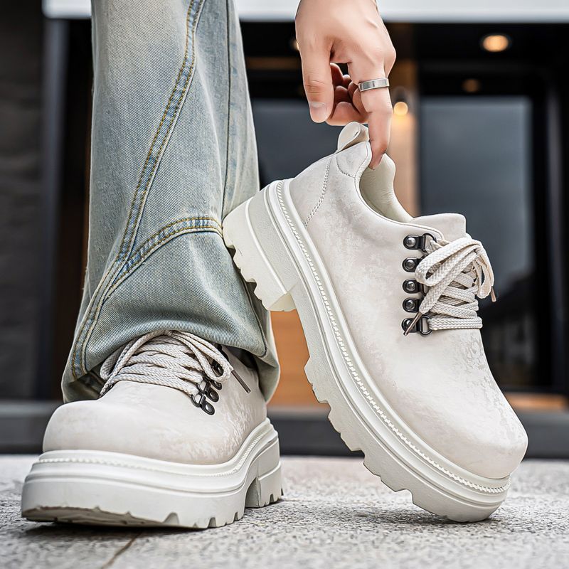 Men's British Style Vintage Le - Men'S Shoes Increase Height ulasan dan harga