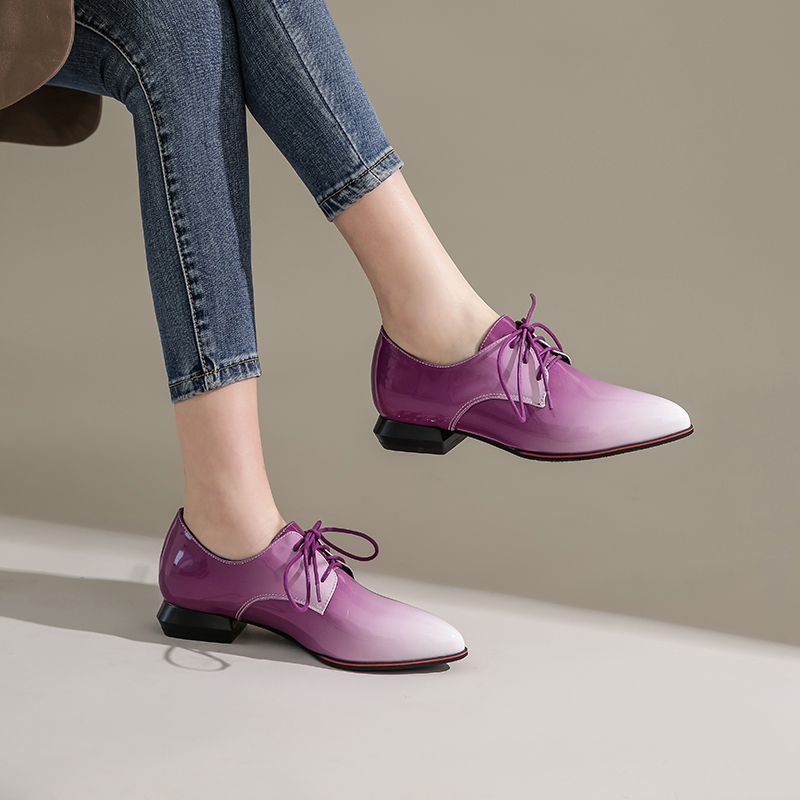 British Women Oxfords Gradient - Oxford Brogue Leather ulasan dan harga