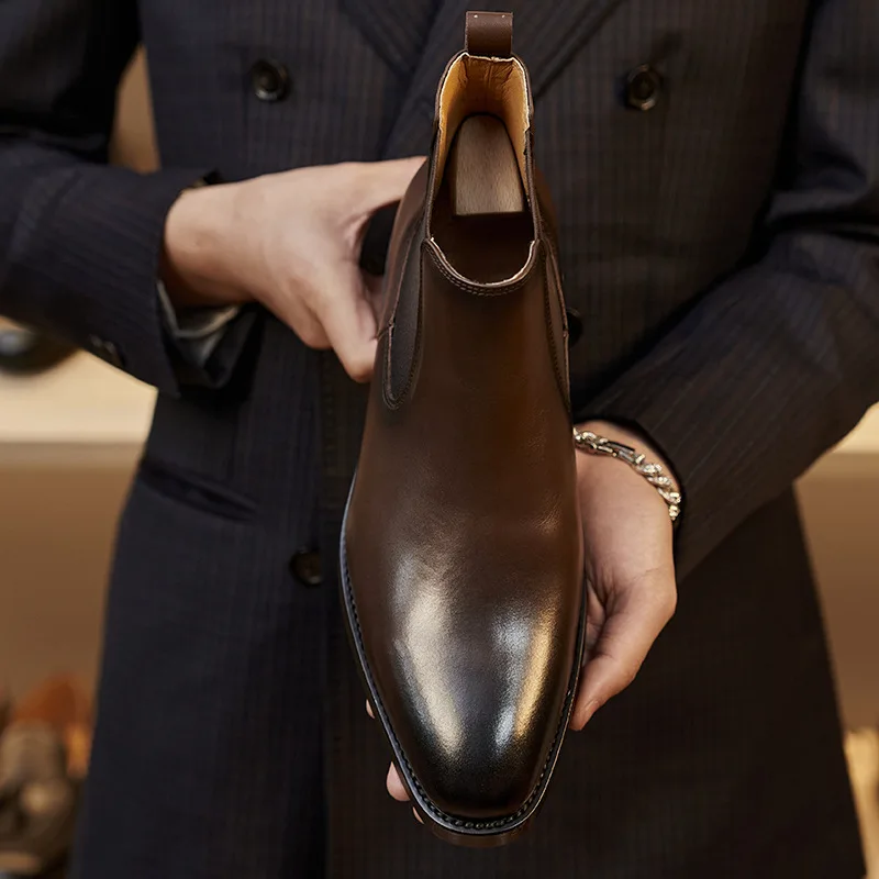 Retro Elegant Mens Chelsea Boo - Men Shoes Elegant ulasan dan harga