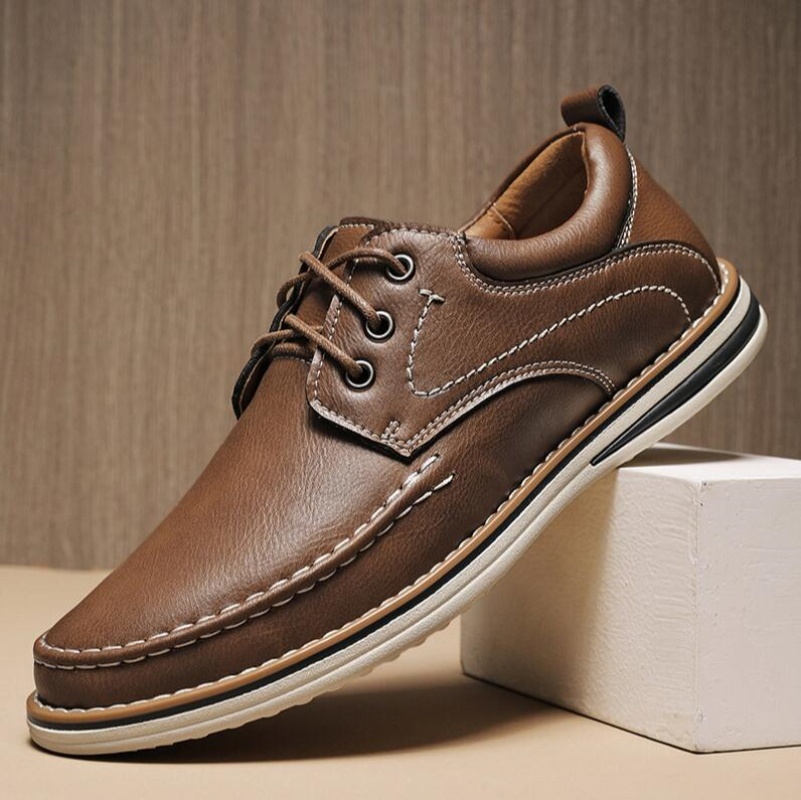 Genuine Leather Men Dress Shoe - Oxford Brogue Leather ulasan dan harga