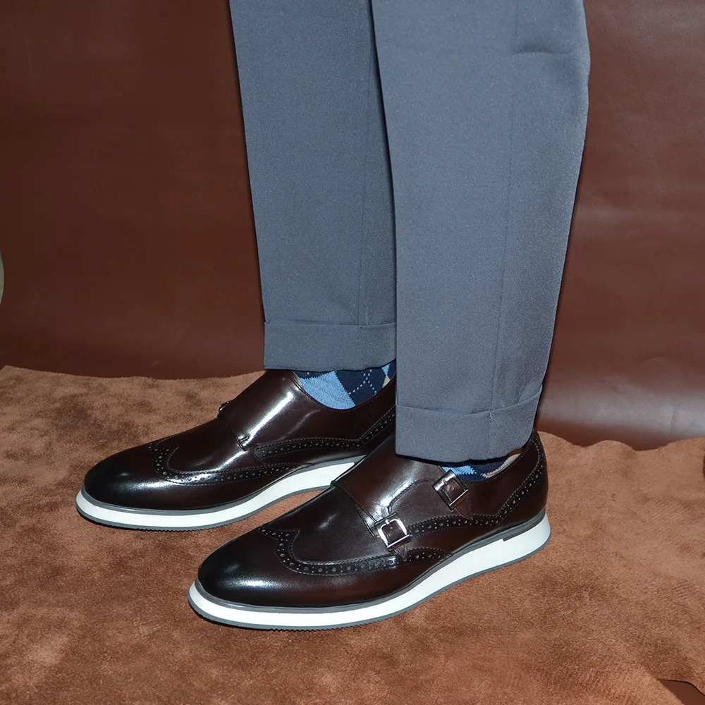 European Luxury Mens Sneakers  - Oxford Brogue Leather ulasan dan harga