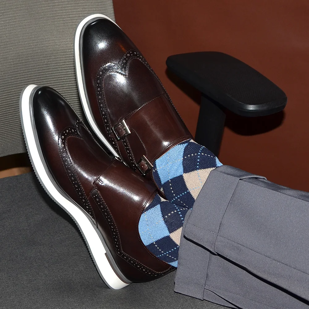 European Luxury Mens Sneakers  - Oxford Brogue Leather ulasan dan harga