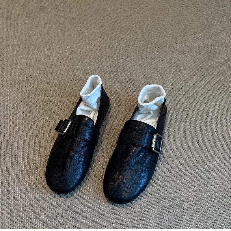Women Shoes Flats Leather Snea - Boat Shoe Leather ulasan dan harga