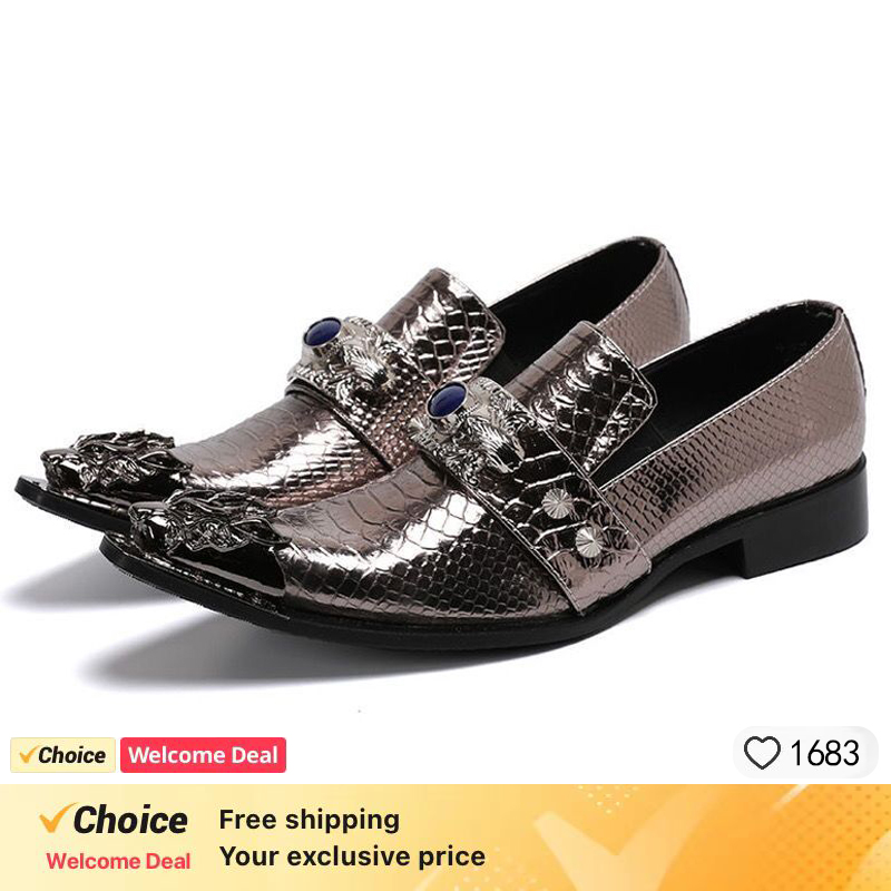 Men's Shoes Italian Style Poin - Oxford Brogue Leather ulasan dan harga