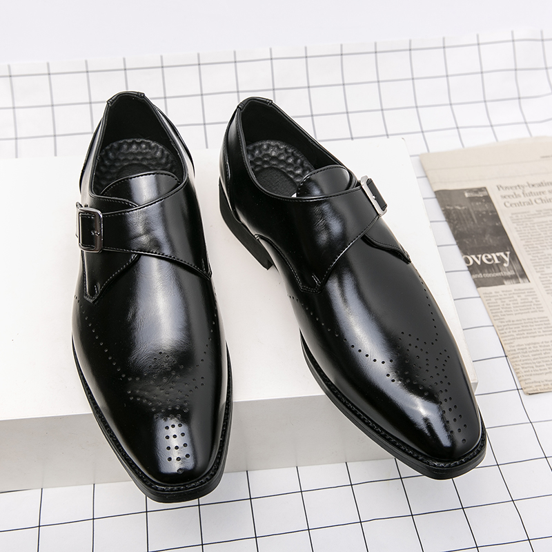 High End Brand Leather Increas - Monk Strap Shoe ulasan dan harga