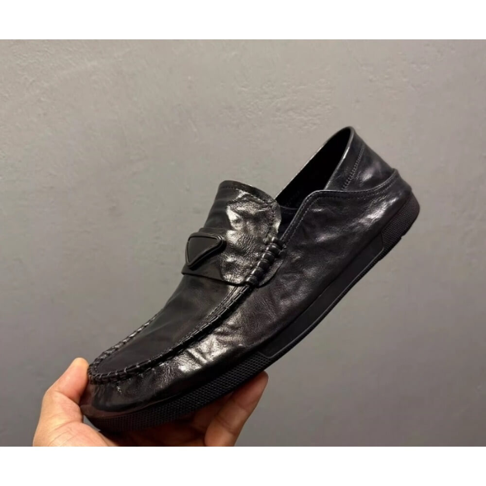 Handcrafted Black Leather Driv - Men'S Shoes Drivers ulasan dan harga