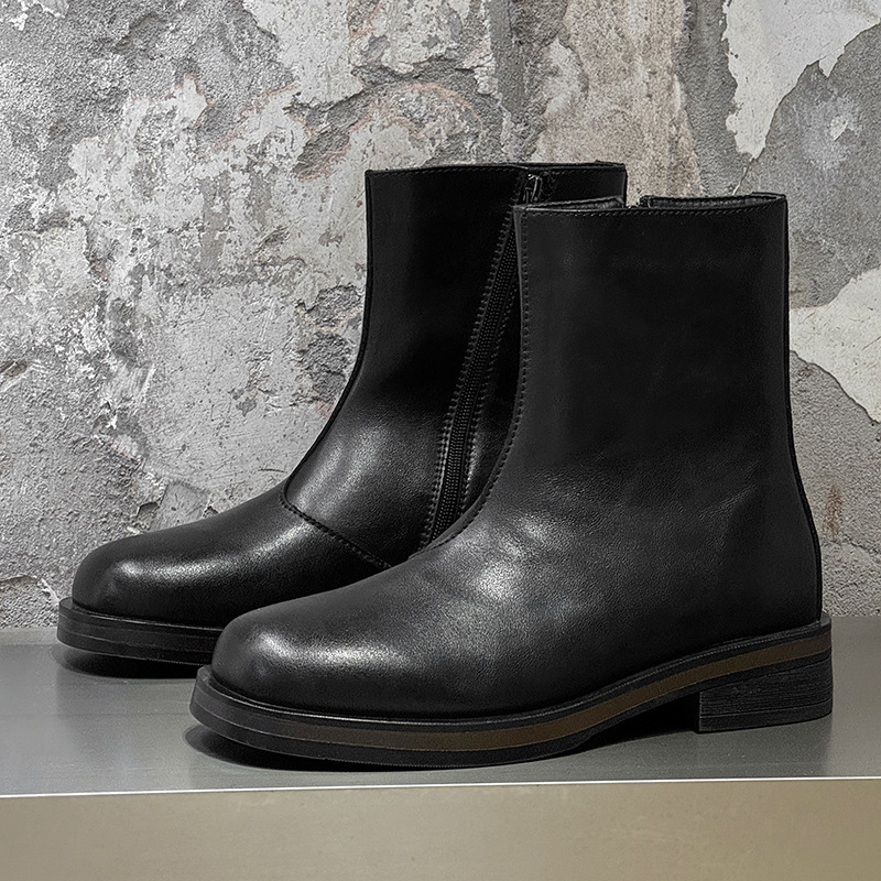 Vintage Mens Boots Luxury Hand - Men Shoes Elegant ulasan dan harga