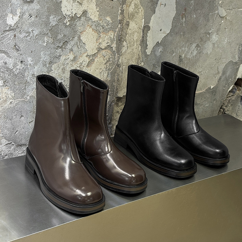 Vintage Mens Boots Luxury Hand - Men Shoes Elegant ulasan dan harga