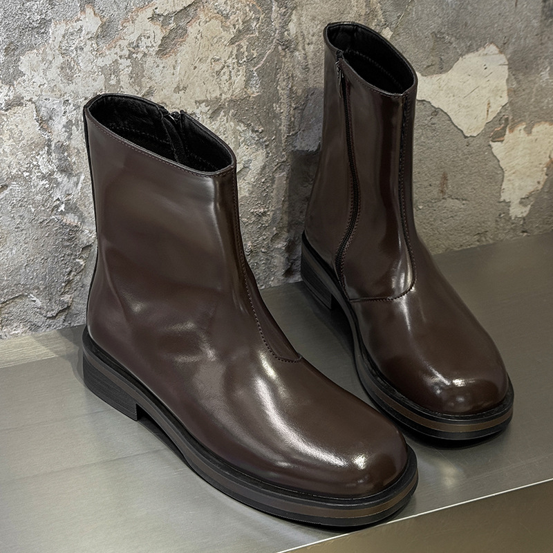 Vintage Mens Boots Luxury Hand - Men Shoes Elegant ulasan dan harga