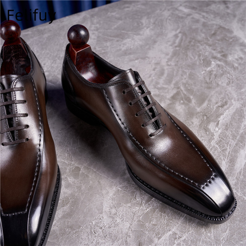 Retro Mens Genuine Leather Oxf - Monk Strap Shoe ulasan dan harga