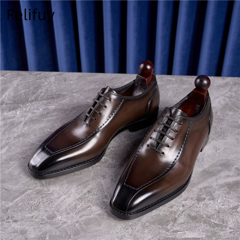 Retro Mens Genuine Leather Oxf - Monk Strap Shoe ulasan dan harga
