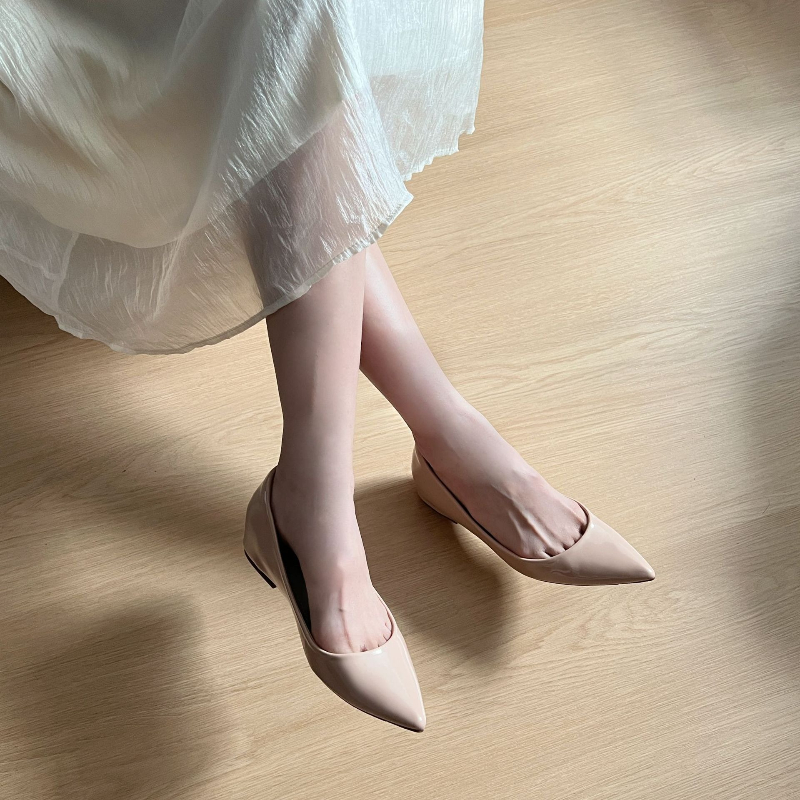 Fashionable Women Flats Pointe - Boat Shoe Leather ulasan dan harga