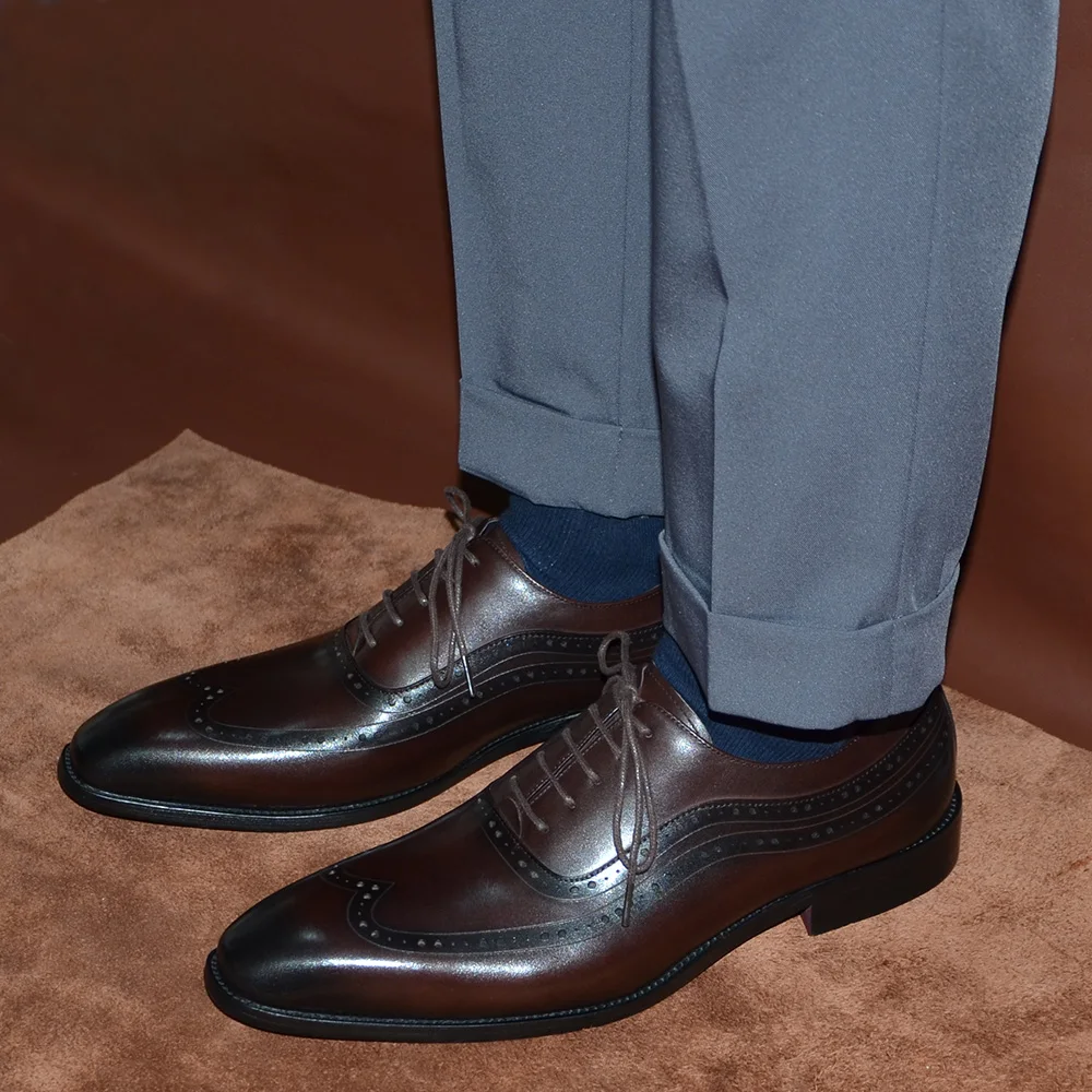 Luxury Mens Wingtip Oxford Dre - Monk Strap Shoe ulasan dan harga