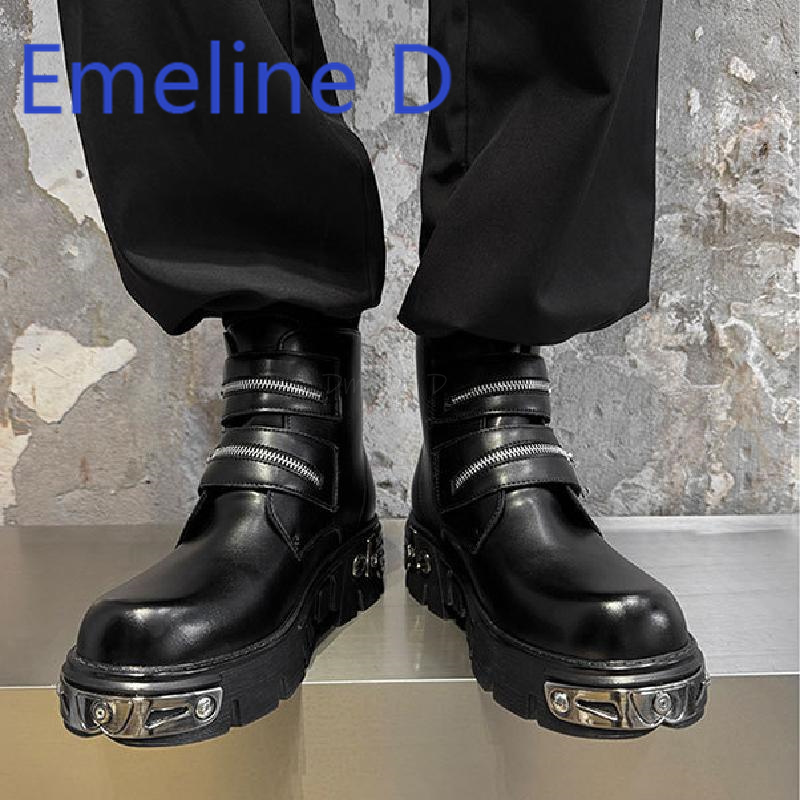 Dark Punk High Top Shoes Fashi - Men'S Shoes Increase Height ulasan dan harga